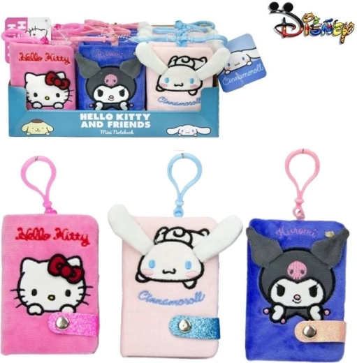 Mini taccuino peluche hello kitty con clip