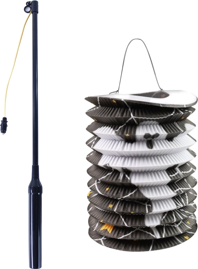 Halloween papieren lantaarn met lichtgevende stok
