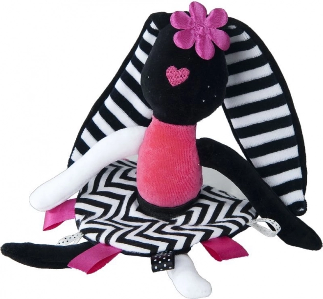 Coniglietta sensoriale in peluche per neonati