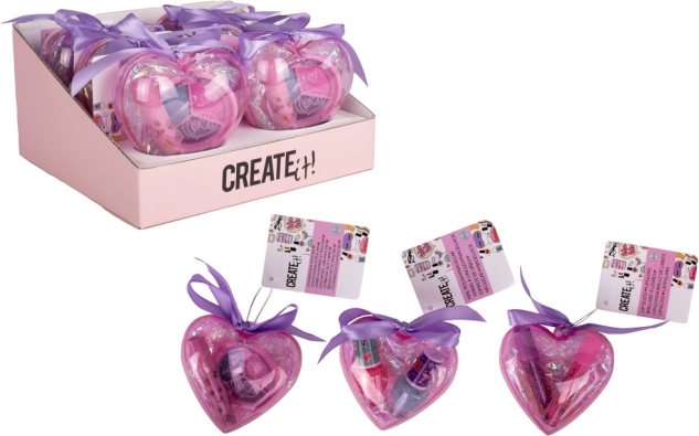 Coffret cosmétique en forme de cœur