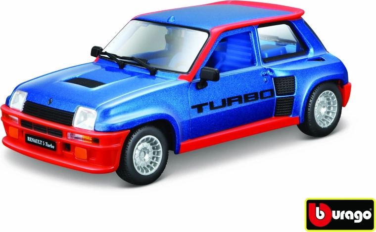 Fém autómodell 1:24 Renault 5 Turbo – kék (Bburago)