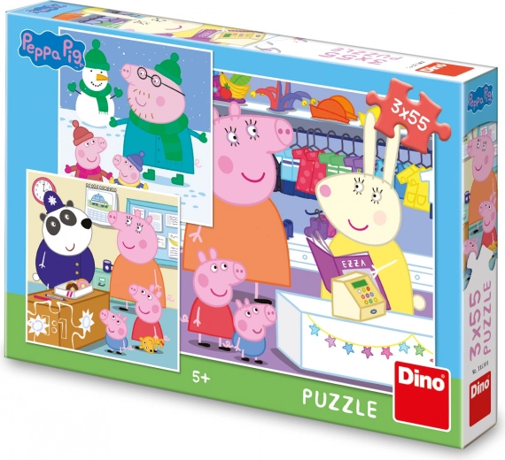 Sestavljanka PEPPA PIG – veselo popoldne 3×55 koščkov