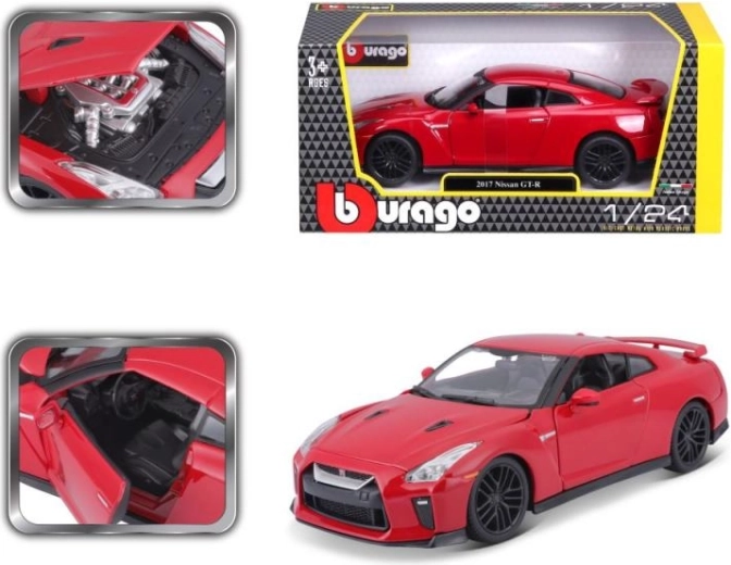 Die-cast car model 1:24 Nissan GT‑R – Red