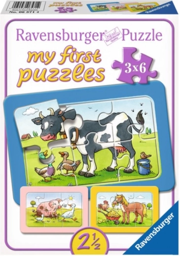 Puzzle 3x6 živalce RAVENSBURGER