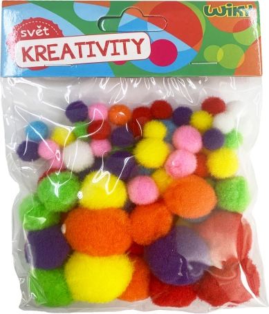 Mix Sizes Pom Pom, 80 pcs