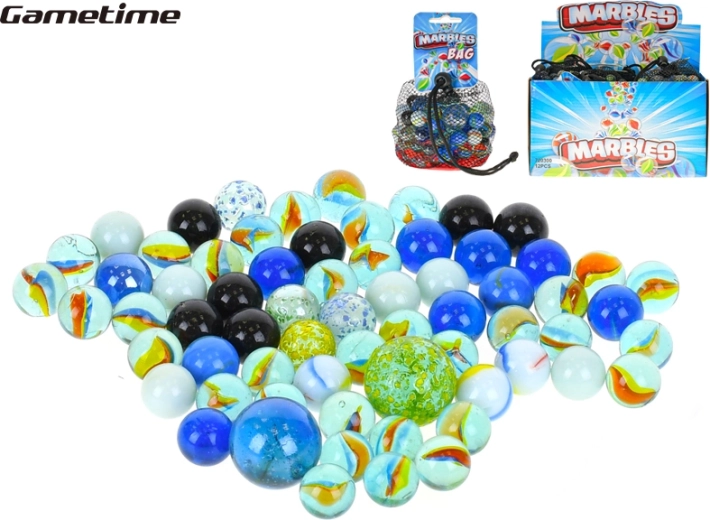 Gametime Glass Marbles in Net 500 g