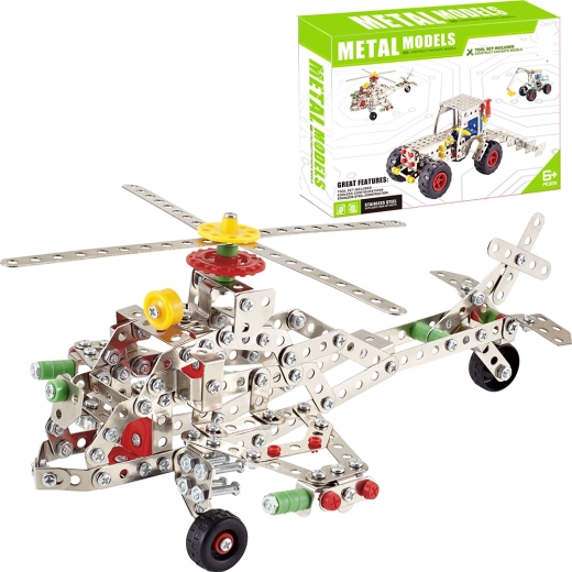 Kit di costruzione in metallo elicottero 361 pezzi