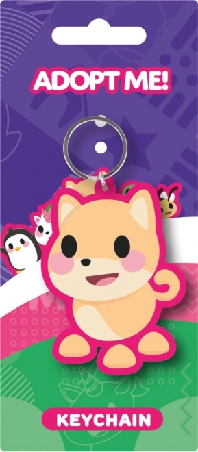 Sleutelhanger ADOPT ME V1 van PVC met metalen ring