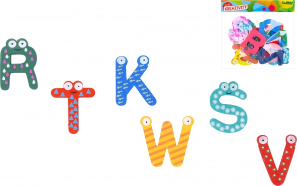 Dřevěná magnetická abeceda