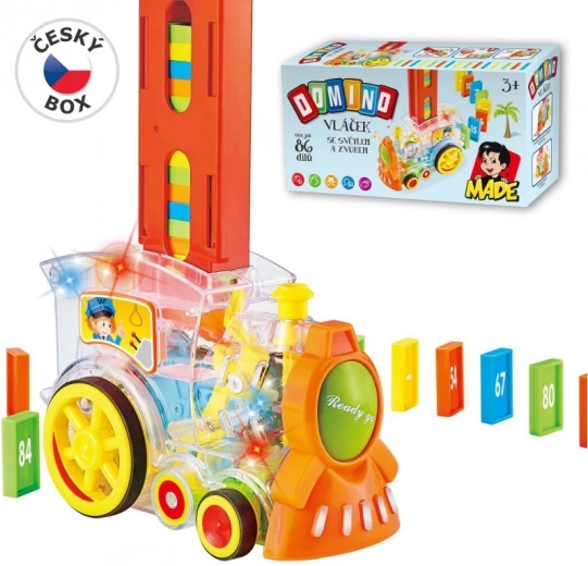 Transparent Locomotive with Domino and Light for Children