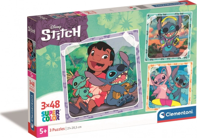 Puzzle CLEMENTONI Stitch 3×48 pezzi