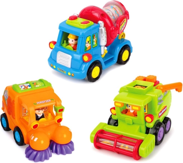 Colorful children's toy car with features