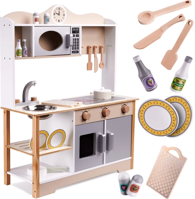 Children's Wooden Kitchen Lulilo Kuketo with Accessories