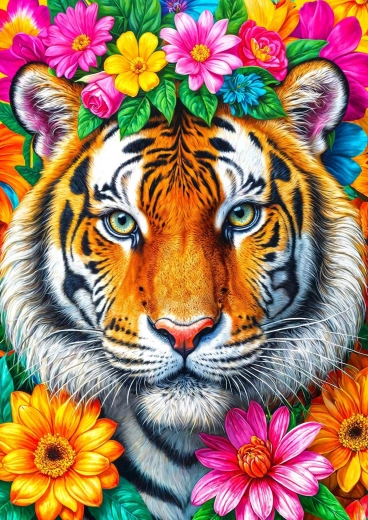 ENJOY Stripes and Flowers Puzzle 1000 Pieces