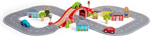 Wooden figure-eight road by Bigjigs