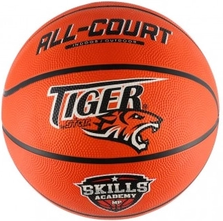 Inflated basketball 31 cm in mesh bag