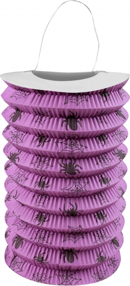 Halloween paper lantern with spiders 15 cm