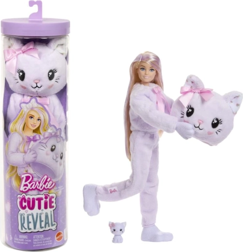 Barbie Cutie Reveal gattino viola – fiocco dolce