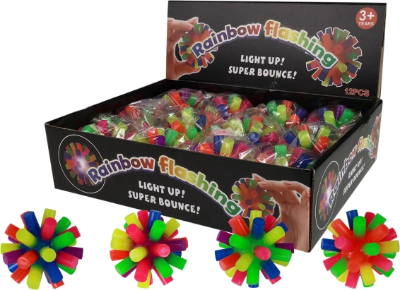 Light-up spiky bouncing ball 8 cm