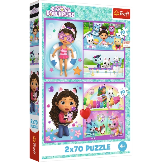 Puzzle Gabby's Magical House 2in1, 2x70 pieces