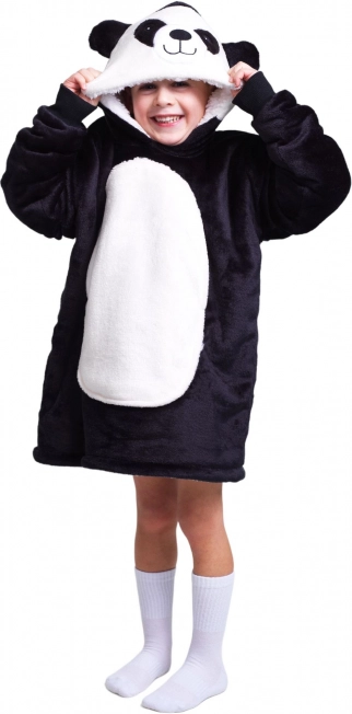 Cozy Noxxiez kuschelige Hoodie-Decke mit Kapuze im Panda-Design für Kinder 3–6 Jahre