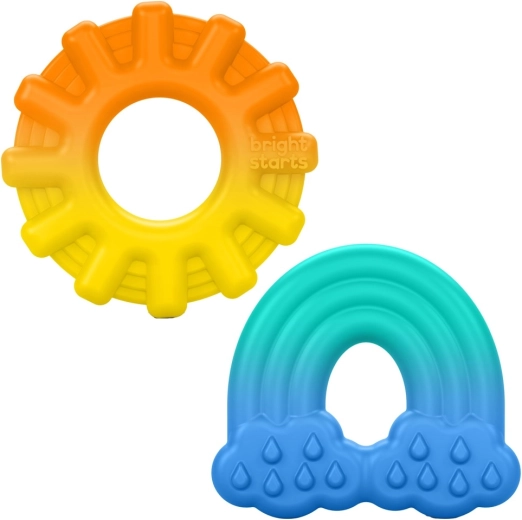 Silikon-Beißringe BRIGHT STARTS Chance of Smiles, ab 3 Monaten