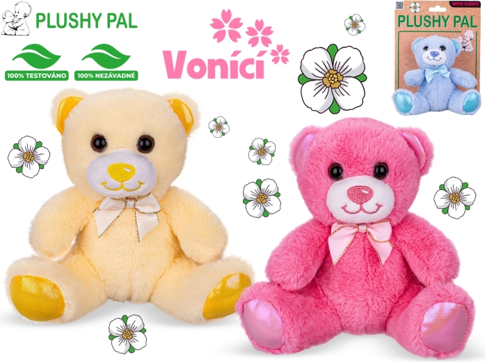 Ourson en peluche Plushy Pal 15 cm avec nœud et parfum