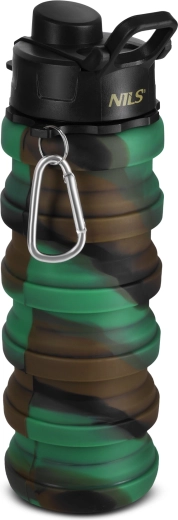 Borraccia pieghevole in silicone 500 ml verde NILS Camp