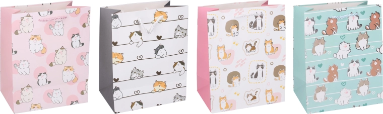Busta regalo M con gattini 26 × 32 × 10 cm