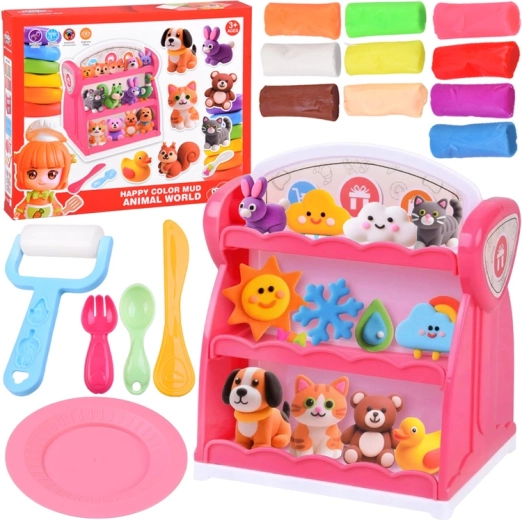 Pasta da modellare Negozietto – grande set 10 colori con accessori