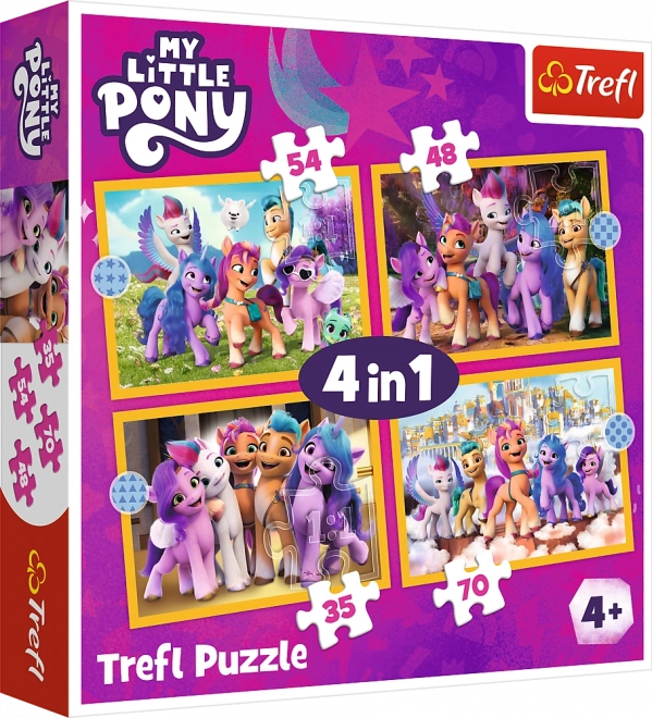 Sestavljanka 4 v 1 – Spoznaj ponije MY LITTLE PONY Trefl