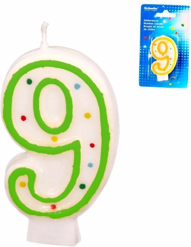 Cake Candle Number 9