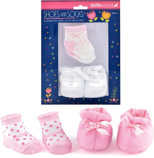 Dolls World shoes and socks for 46 cm dolls, 2 types