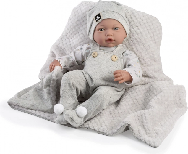Realistic Baby Doll Liam with Sounds and Soft Body - 38 cm