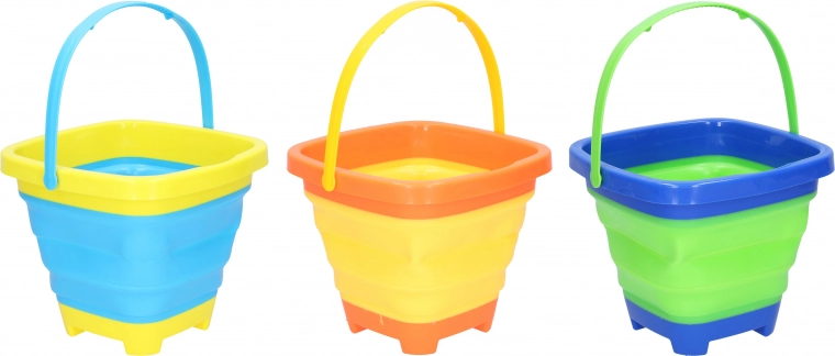 Foldable Square Bucket for Kids 19 × 19 cm