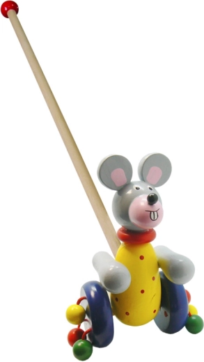 Babu træmus på stang til børn