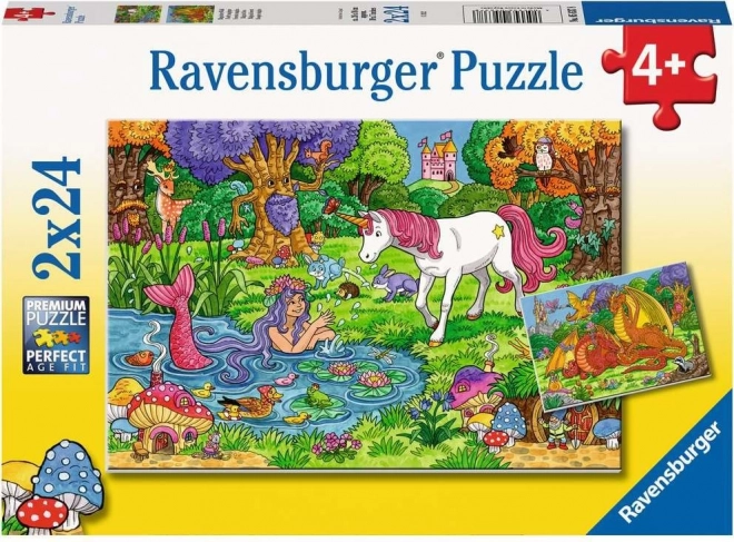Ravensburger sestavljanka Čarobni gozd 2x24 kosov