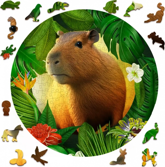 Houten puzzel capibara 250 stukjes WOODEN CITY