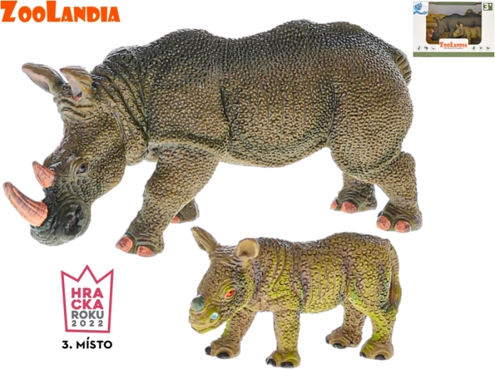 Zoolandia rinoceronte con cucciolo – set di figurine