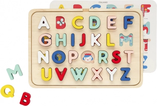 Petit Collage wooden alphabet puzzle (26 pieces, FSC)