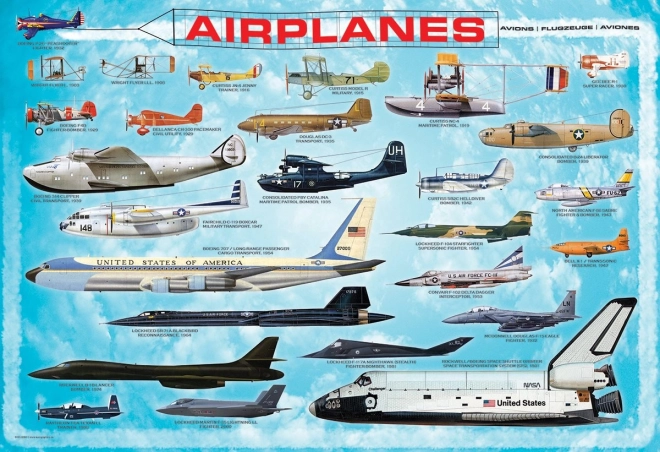 Puzzle Airplanes 100 pieces