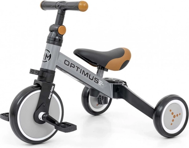 Bicicletta per bambini senza pedali e triciclo 3 in 1 Optimus grigio