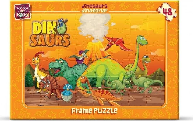 ART PUZZLE Dinosaurs – Tray Puzzle, 48 Pieces