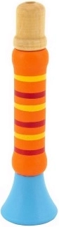 Wooden colorful whistle 12 cm for children