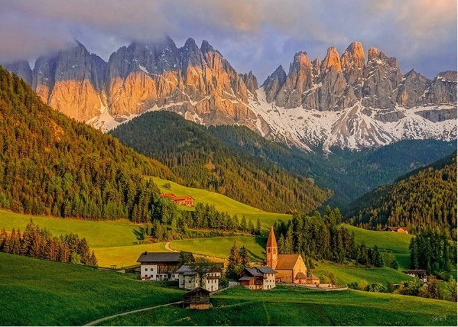 Sestavljanka CHERRY PAZZI – Santa Maddalena, Dolomiti (1000 koščkov)