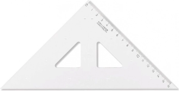 Koh-i-noor trekant med parallelføringslinje 16 × 16 × 25 cm