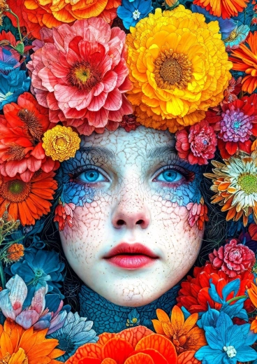 Puzzel In de omhelzing van bloemen 1000 stukjes