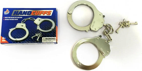 Children's metal handcuffs with keys