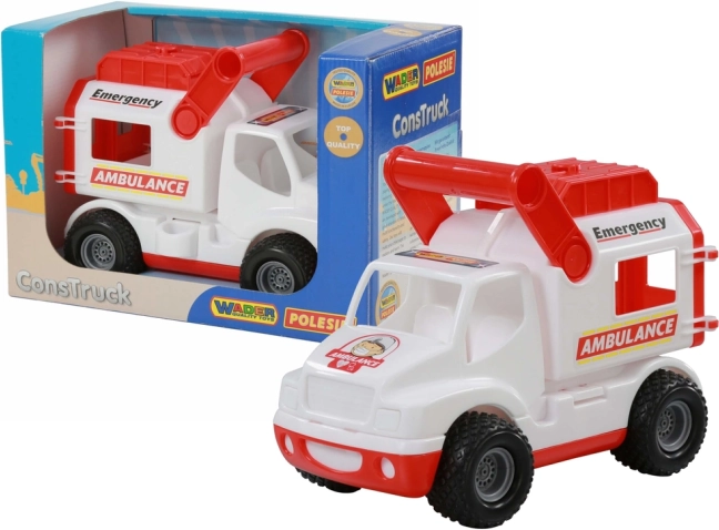 Camion de pompiers Construck blanc - Polesie