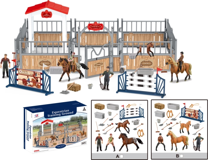Boerderijdieren – paardenbaan met accessoires